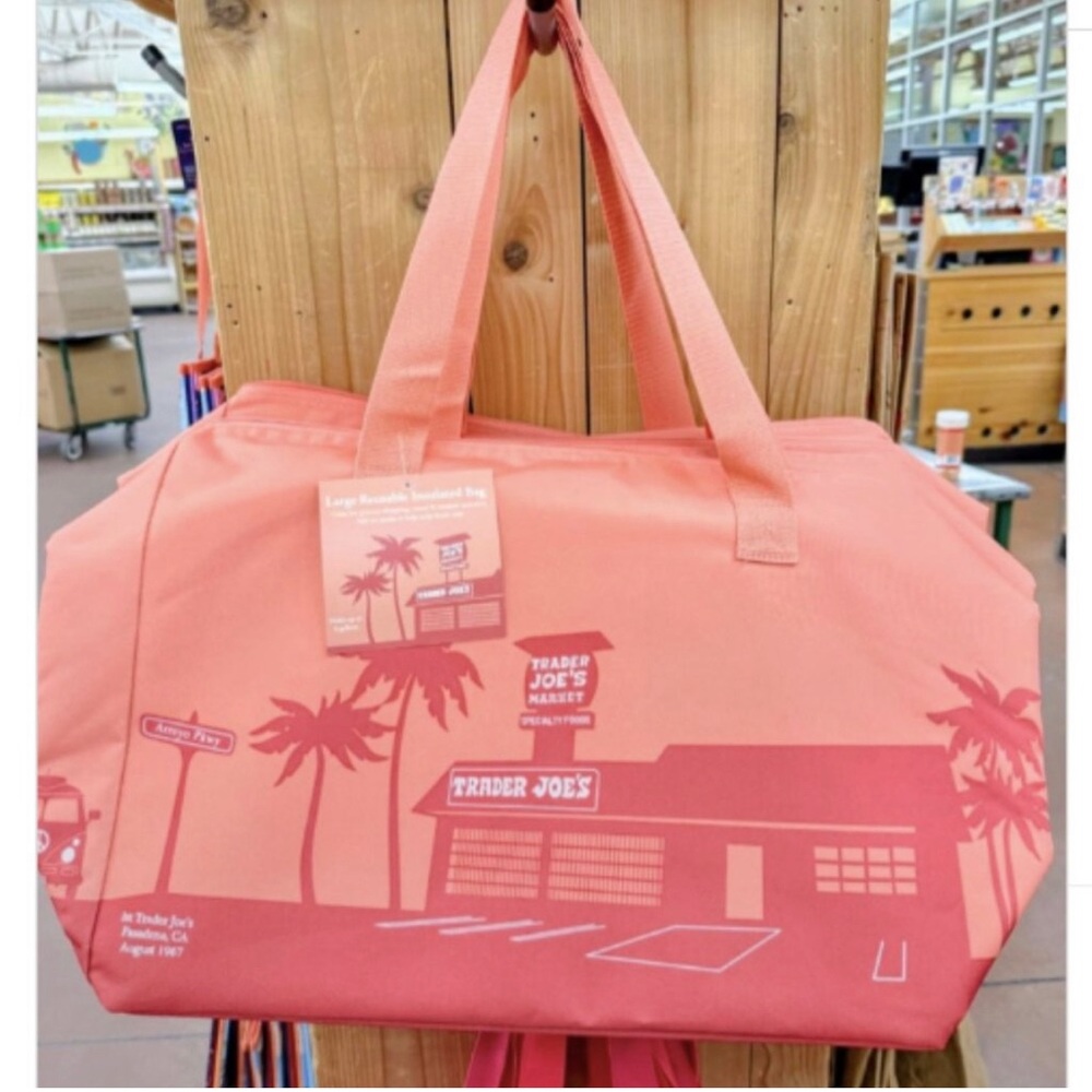 NWT Trader Joe's Large Peach Cooler Bag